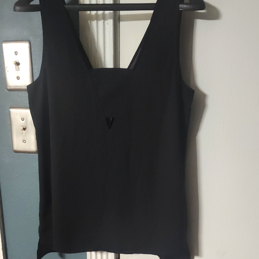 Express Black Sleeveless Hi Lo Top With Cut Out Size Small